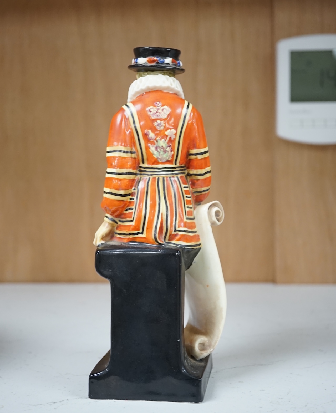 An early Royal Doulton advertising figure, Standing Beefeater, impressed date for 1927, 19cm high. Condition - good, minor hairline to base